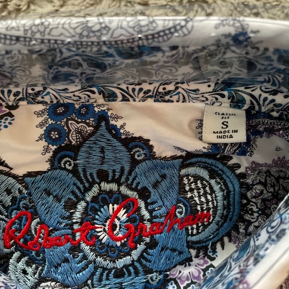 NWT ROBERT GRAHAM designer shirt paisley shirt - Picture 4 of 8